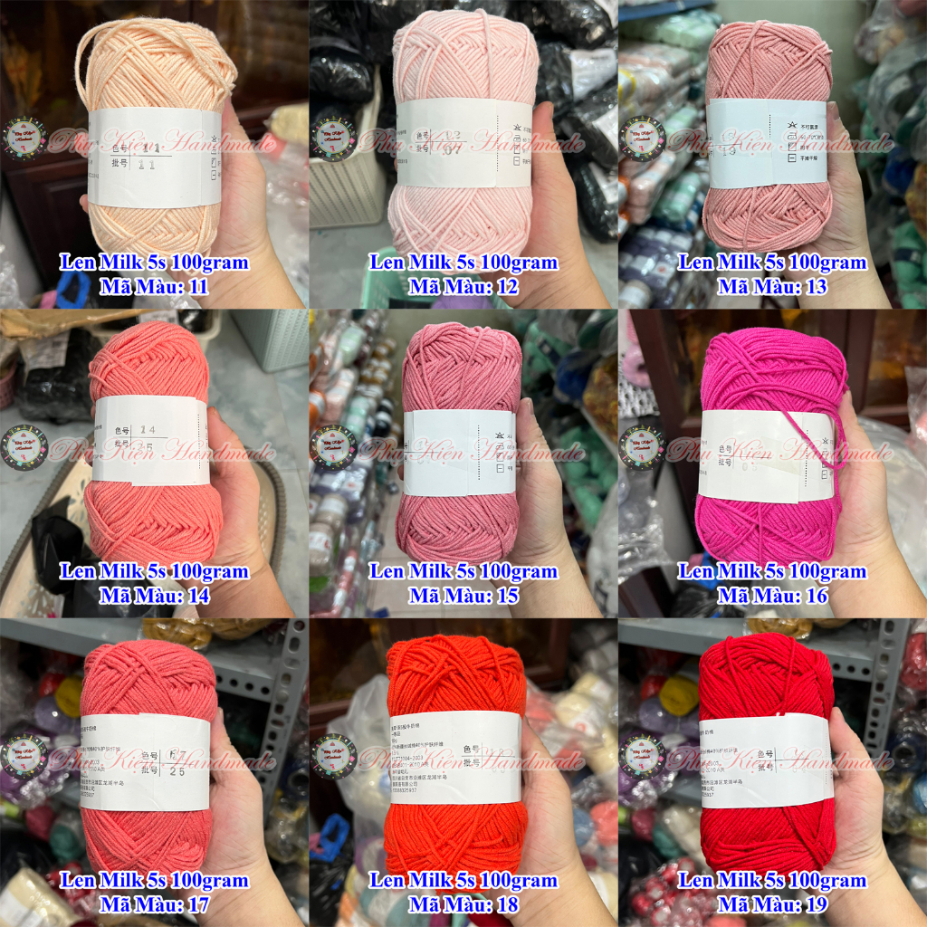 Len Milk 5s - Milk cotton xuất Hàn 40k/c 100g