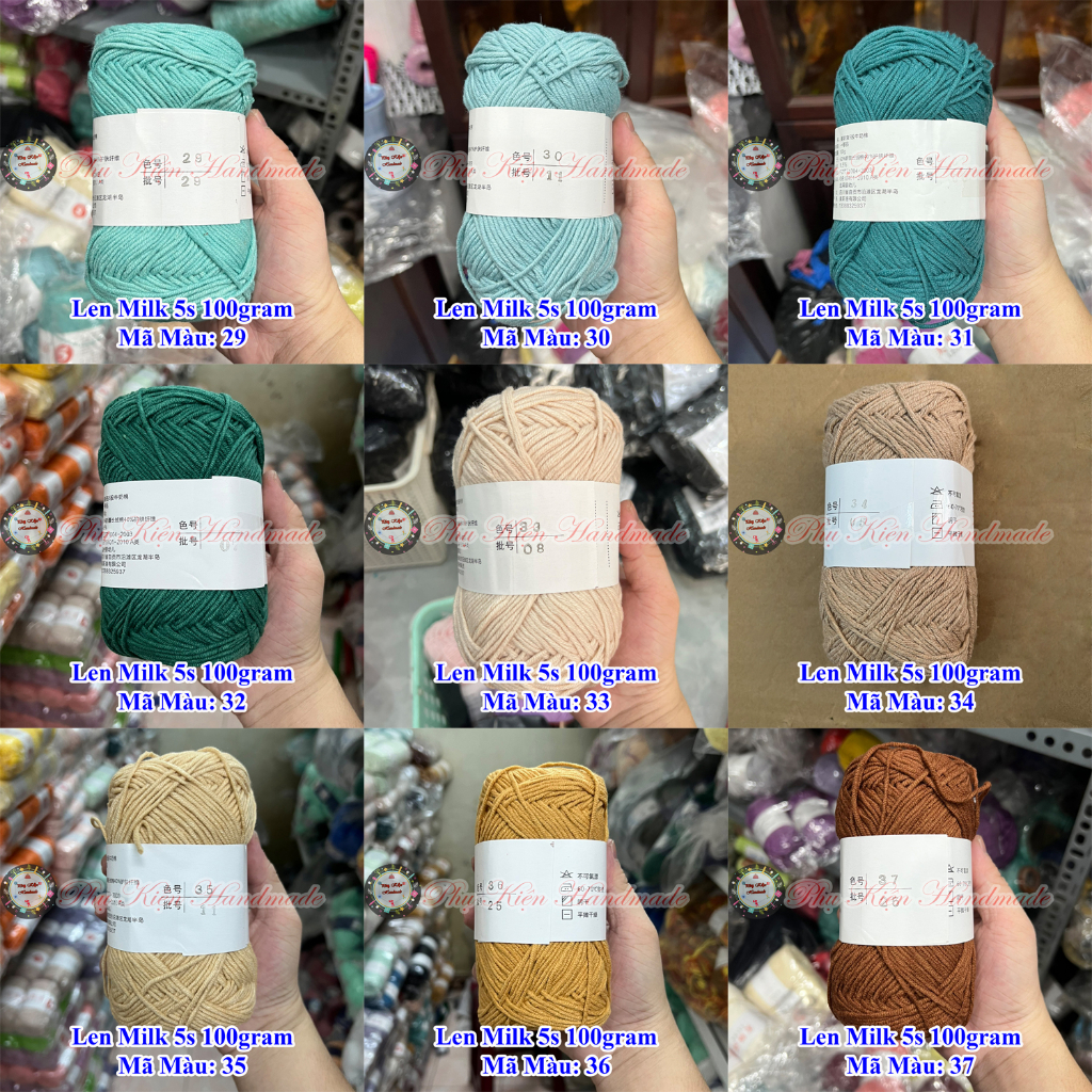 Len Milk 5s - Milk cotton xuất Hàn 40k/c 100g