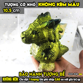 Tượng tô màu, KHỦNG LONG 6 SỪNG, size L, thạch cao trắng (Không kèm màu), luyện vẽ, decor
