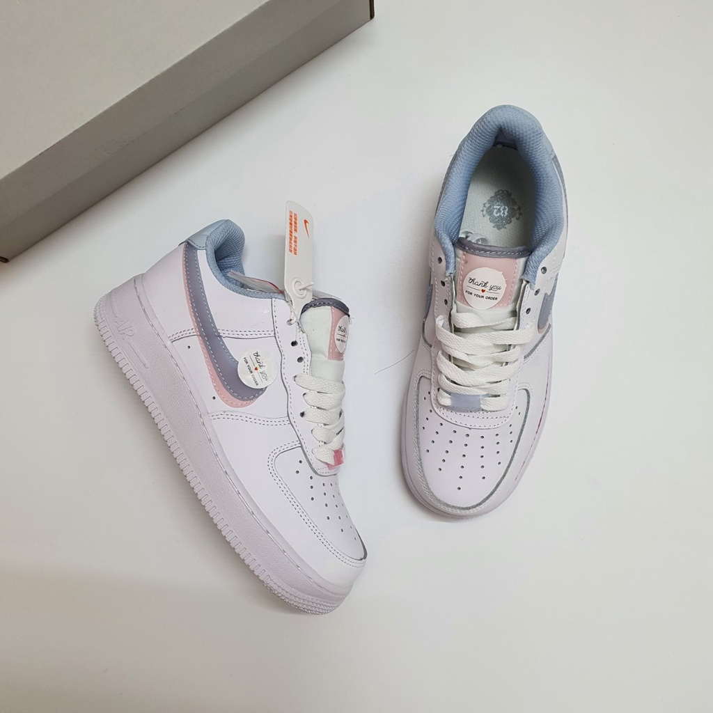 Giày af1 lv8 Air Force 1 Low Double Swoosh Light Armory Blue, Giày AF1 Xanh Hồng Cho Nữcao cấp  Full Bill Box | BigBuy360 - bigbuy360.vn