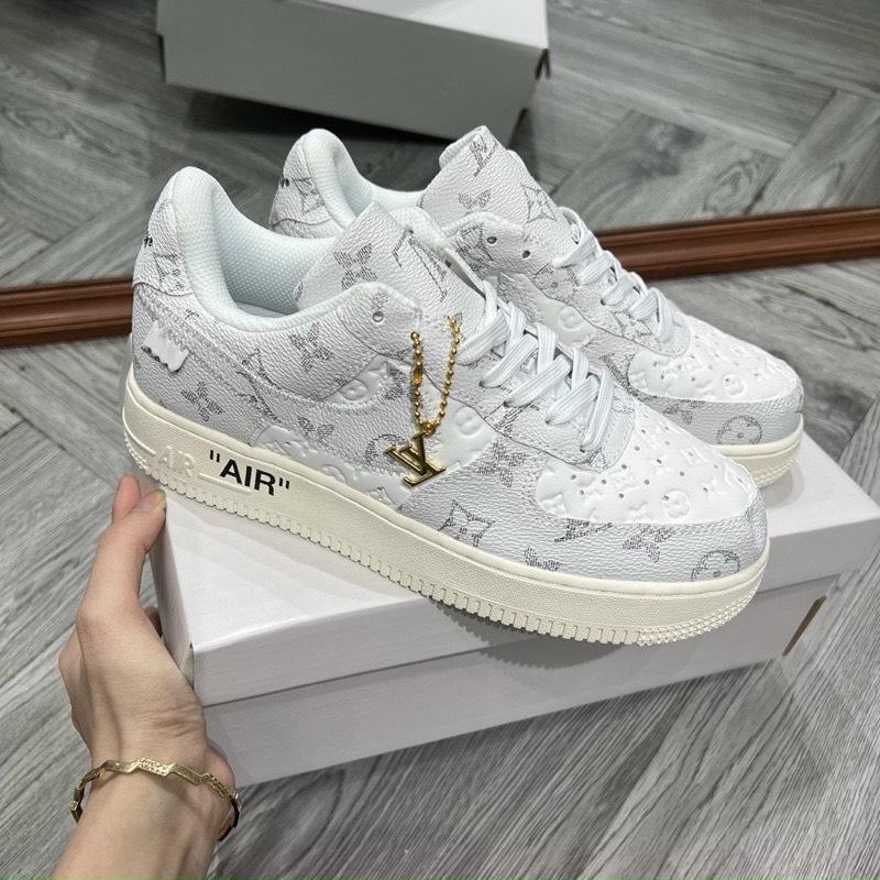 Giày AF1 Louis Vuitton Xám Bản Cao Cấp,Giày Nike_Air Force 1 LV Xám Nam Nữ Full Phụ Kiện | BigBuy360 - bigbuy360.vn