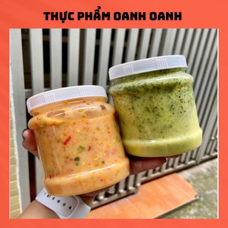 Muối chấm xanh, đỏ dùng cho các loại hải sản, thịt bò, gà luộc hủ 500gram