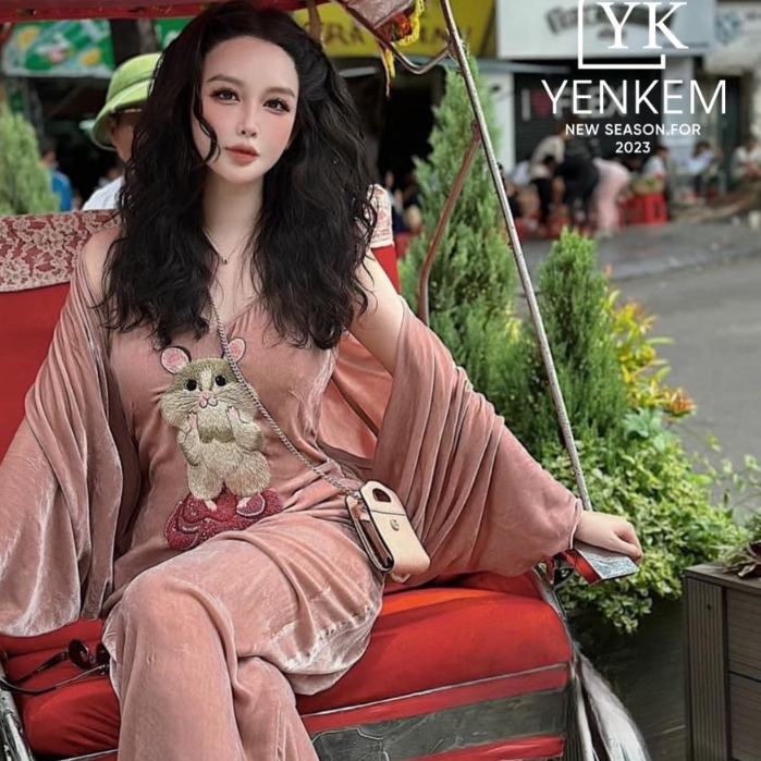 Set 2 món nhung cao cấp