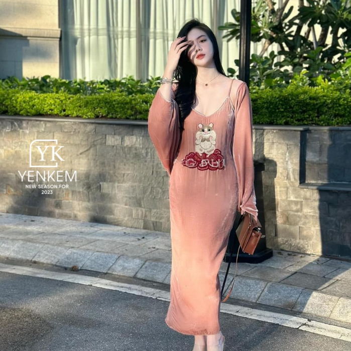 Set 2 món nhung cao cấp