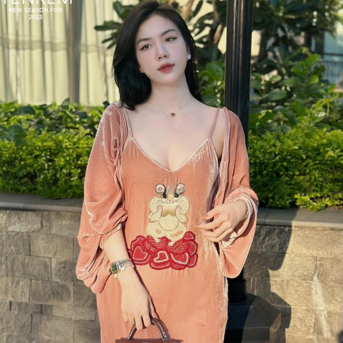 Set 2 món nhung cao cấp