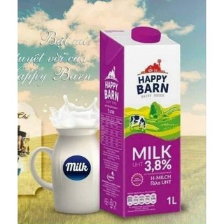   Thùng 12 Hộp  Sữa tươi tiệt trùng nguyên kem Happy Barn 3,8% 