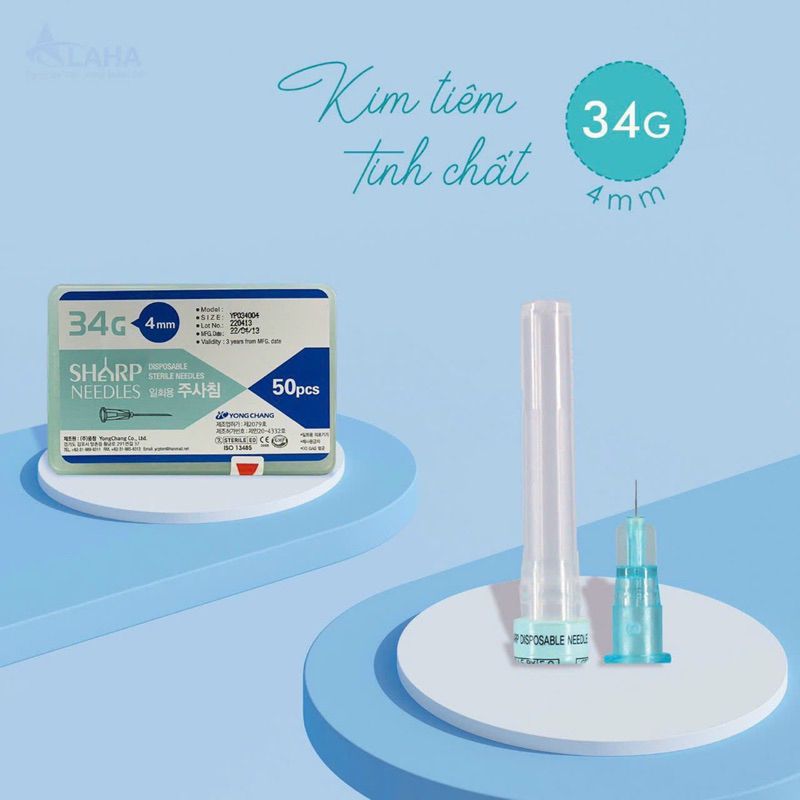 Lẻ 1 chiếc kim tiêm meso 34g hay 32g, kim tiêm dưỡng chất căng bóng da ,kim 34G, 32G ( 1 Đầu kim)