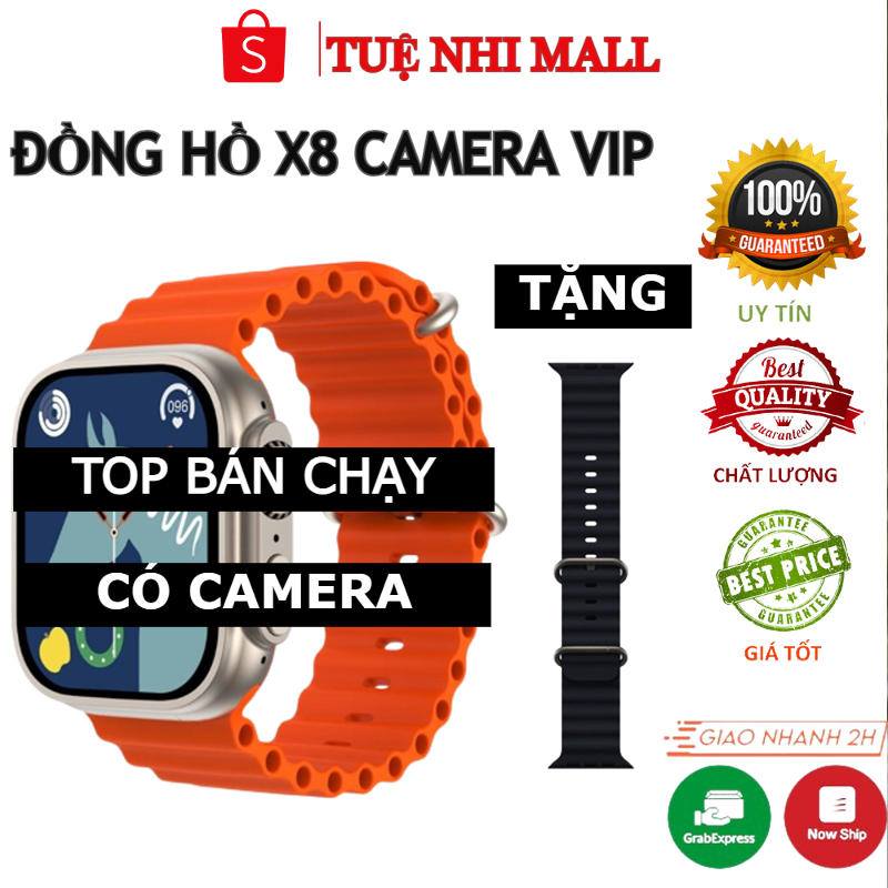 Đồng Hồ Thông Minh X8 Bản Ultra Camera 2G/16G Lắp Sim 4G, Video Call, Nhạc, Phim, Game, Lướt Tóp Tóp, FB, ZL