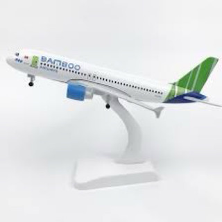 Bán sỉ Mô hình máy bay Bamboo A320 18cm + đế trưng bày(đẹp, giá rẻ)