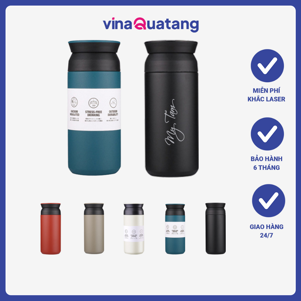 Ly giữ nhiệt, bình giữ nhiệt khắc tên, quà tặng doanh nghiệp, dung tích  - Vina Quà Tặng
