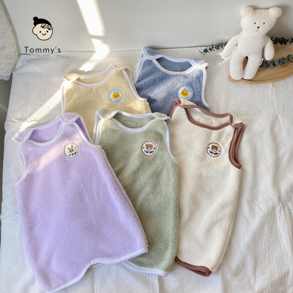 Túi Ngủ Cộc Hở Chân Nỉ Lông Mùa Đông Cho Bé Trai Bé Gái Tommy House