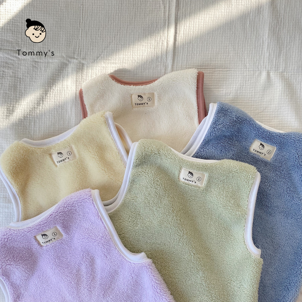 Túi Ngủ Cộc Hở Chân Nỉ Lông Mùa Đông Cho Bé Trai Bé Gái Tommy House