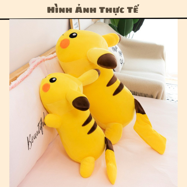 Gấu bông gối ôm PIKACHU 45 Cm❤️ Giá Xưởng ❤️ vải nhung nì ngộ nghĩnh siêu đáng yêu gấu bông dễ thương tại A Chubby Shop