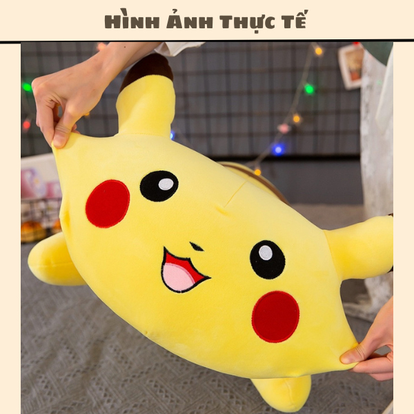 Gấu bông gối ôm PIKACHU 45 Cm❤️ Giá Xưởng ❤️ vải nhung nì ngộ nghĩnh siêu đáng yêu gấu bông dễ thương tại A Chubby Shop