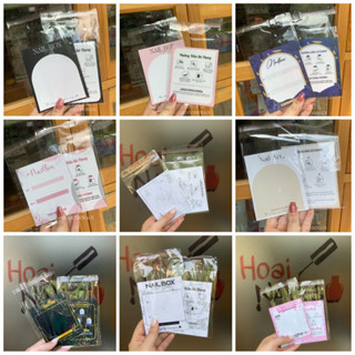 Set 10 bìa dán nailbox 2 mặt ( kèm túi bóng cho mỗi bìa)