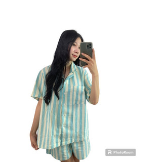 BABE PIJAMA Đồ bộ mặc nhà nữ đồ bộ mặc ngủ Muslin cao cấp freesize Uimeecloset