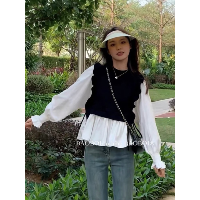 Áo thô phối len cánh tiên hot hit