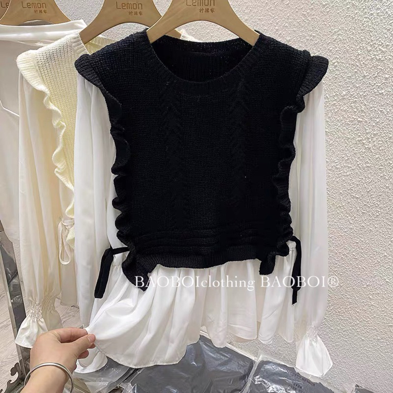 Áo thô phối len cánh tiên hot hit