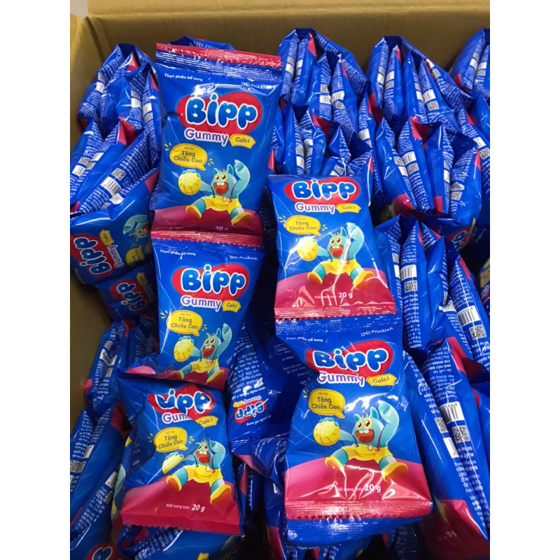 KẸO DẺO TĂNG CHIỀU CAO BIPP GUMMY CALCI 10 bịch 20gam