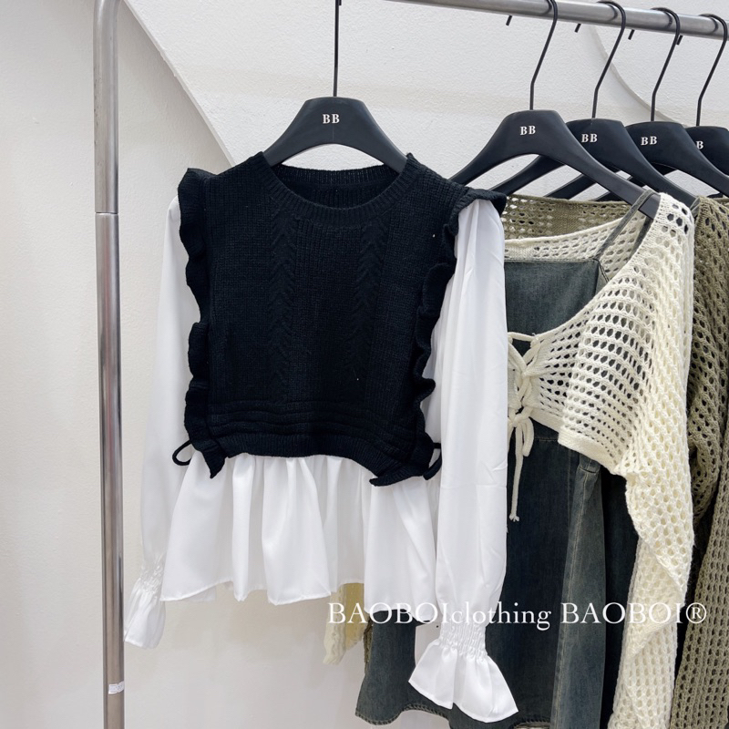 Áo thô phối len cánh tiên hot hit