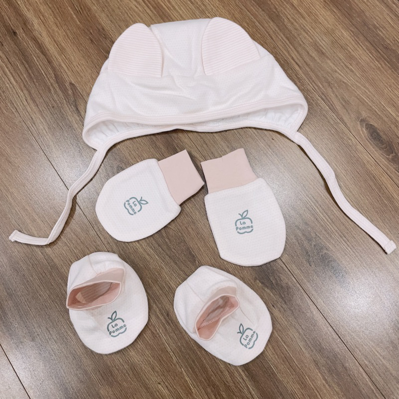 La Pomme Set sơ sinh mèo hồng  AW2023
