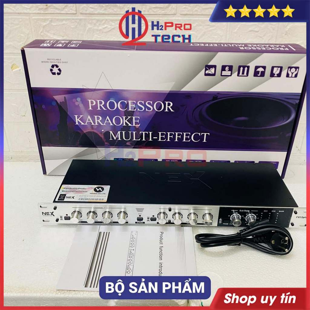 Nâng Tiếng Karaoke Nex FX12 Plus Âm Thanh Đẳng Cấp Chỉnh Bass - Treble Nhuyễn, Nâng Tiếng Karaoke Gia Đình Cao Cấp-H2Pro