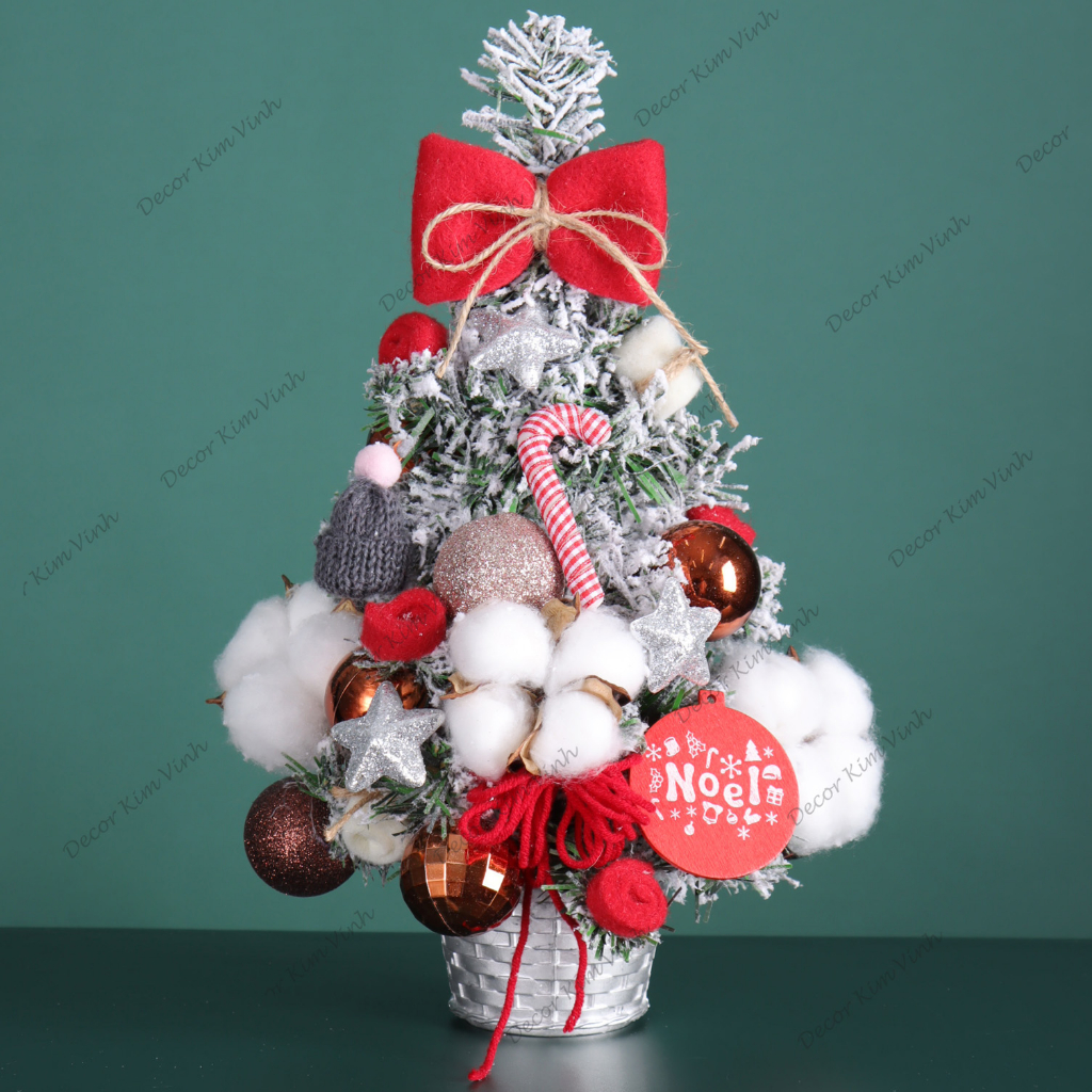 Cây Thông Hàn Quốc THQ02 Trang Trí Giáng Sinh 30cm Kèm đèn