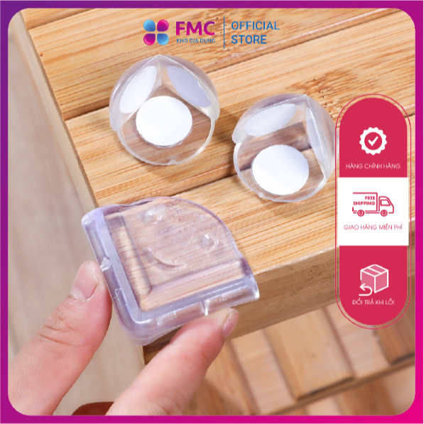 Miếng Bọc Góc Bàn Silicon Trong Suốt Hình Tròn Hình Vuông An Toàn Cho Trẻ