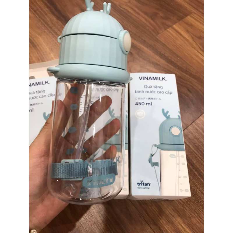 Bình Đựng Nước Bình Nước Goki Rudy 450ml dễ thương cho bé hàng Cao Cấp Chính Hãng Inochi Có Ống Hút