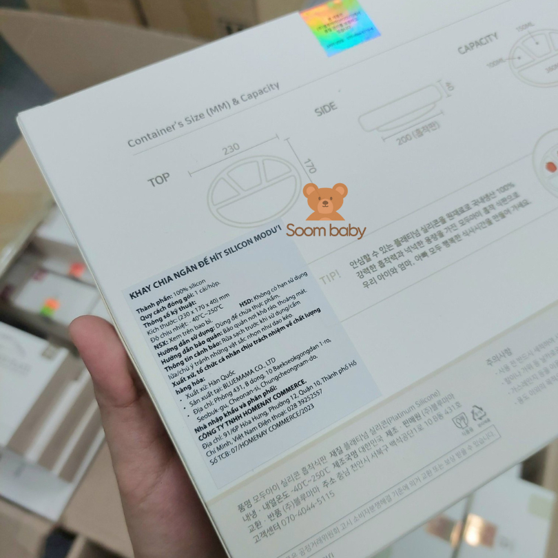 Yếm ăn dặm cho bé silicon cao cấp Bluemama Hàn Quốc yếm cho bé có máng hứng chống thấm, điều chỉnh được kích của từng bé
