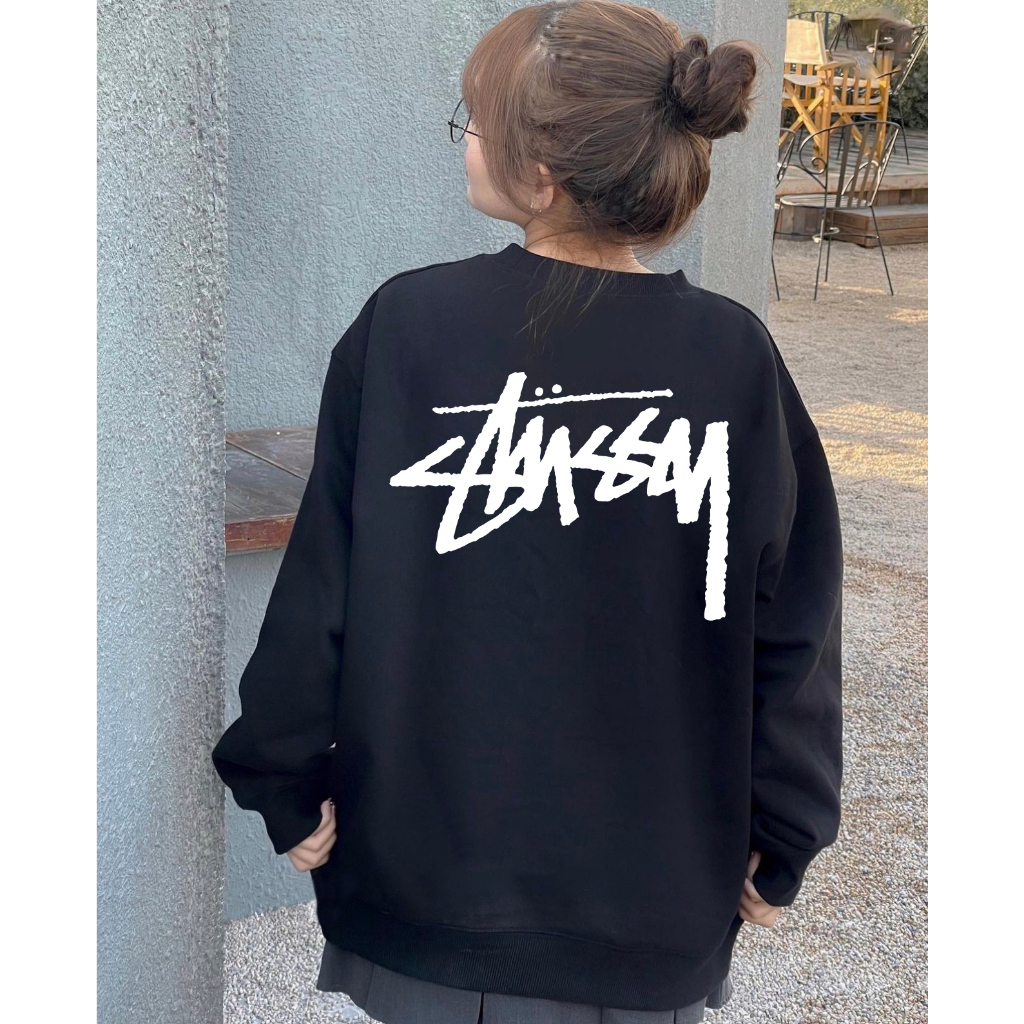 Áo sweater nỉ bông sttusy 20 mẫu unisex nam nữ form rộng chuẩn 918 Ofus