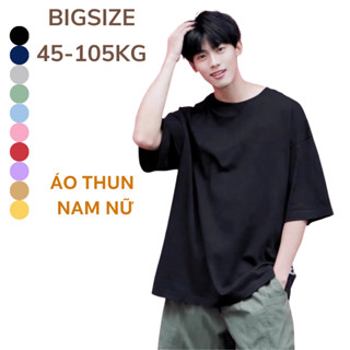 40-105kg Áo thun nam nữ cổ tròn Sói Store bigsize vải thun TC co giãn, dày dặn, form rộng