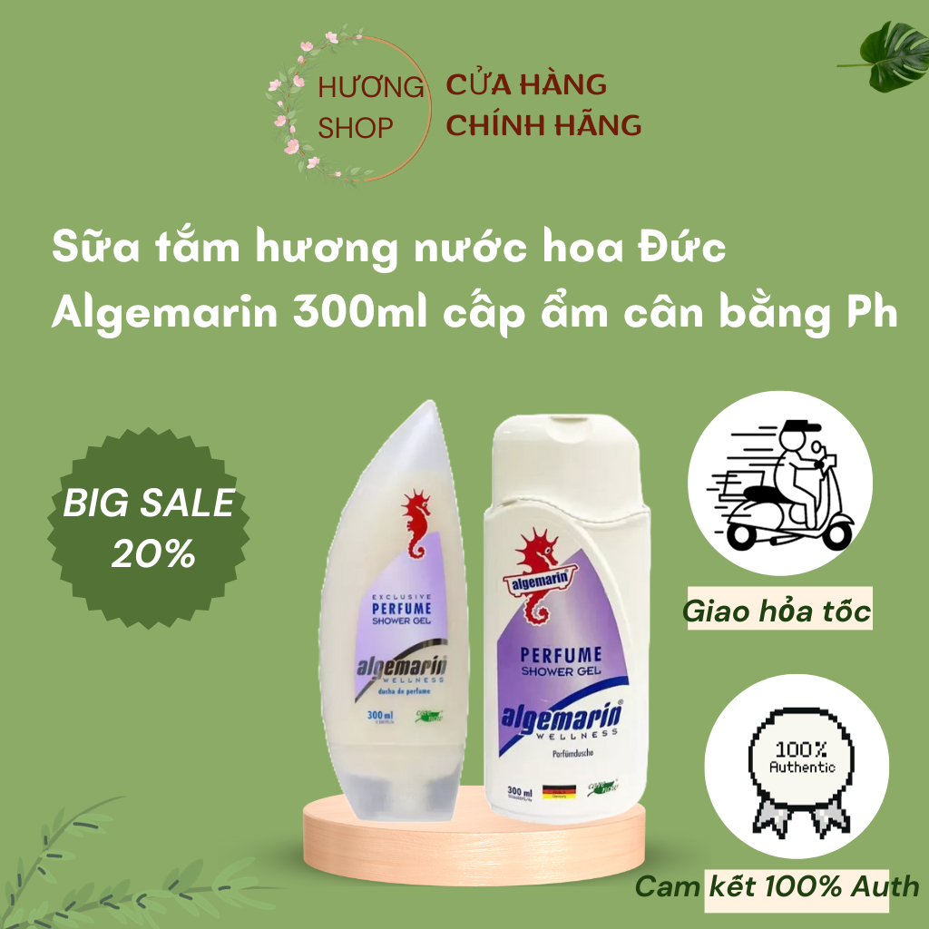 Sữa tắm cá ngựa hương thơm nước hoa Algemarin  Đức 300ml