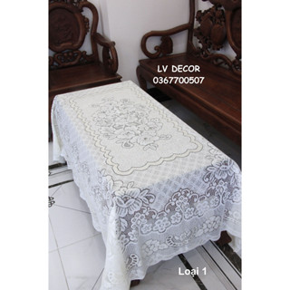 [HÀNG ĐẸP] Khăn trải bàn vải ren bàn giáo viên, bàn ăn, bàn phòng khách cỡ lớn nhiều màu sắc