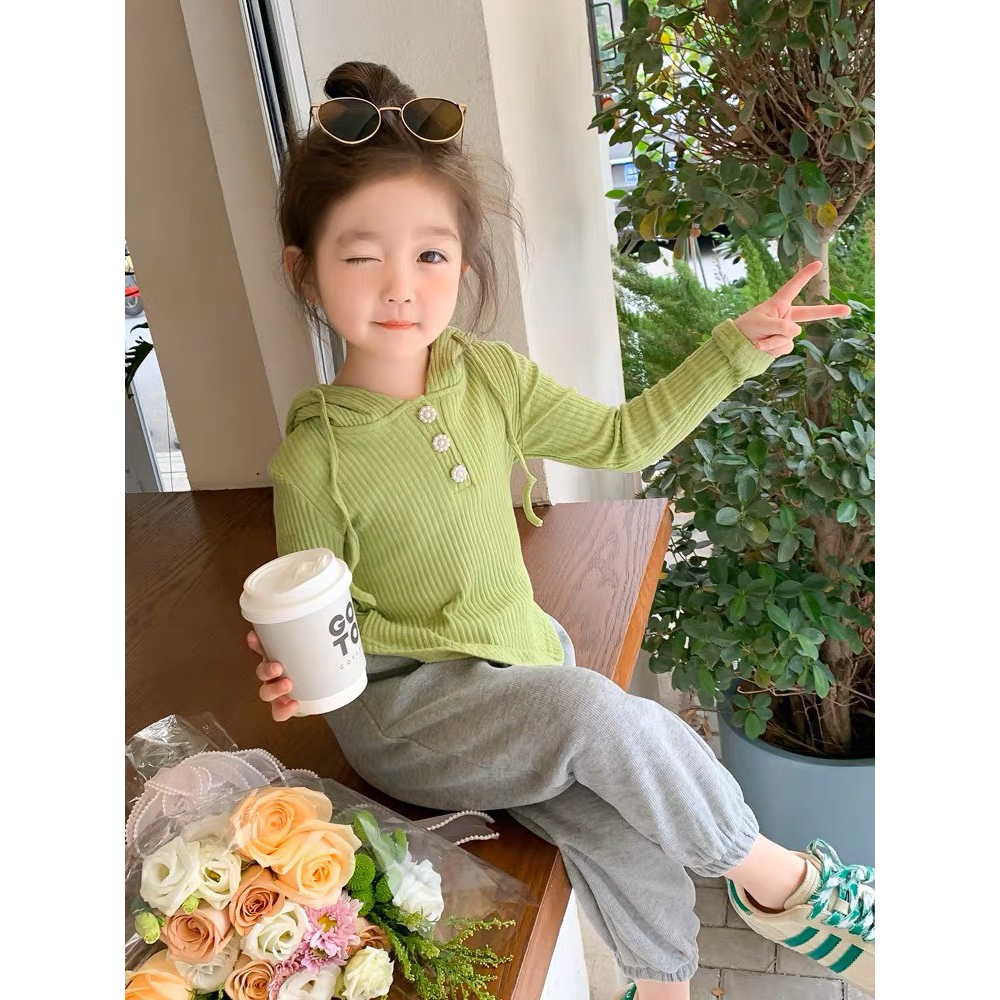 Bộ tăm mũ quần bom xám bé gái