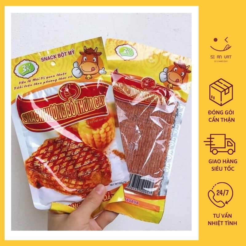 Snack Hương bò thơm cay Thiên Long gói 30g - Sỉ Ăn Văt