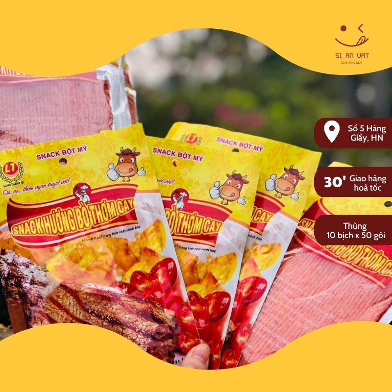 Snack Hương bò thơm cay Thiên Long gói 30g - Sỉ Ăn Văt