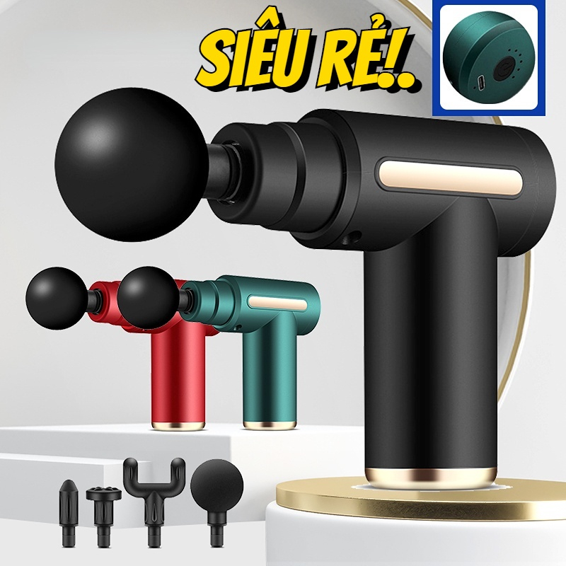 Máy Massage Cầm Tay Mini, Súng Massage Cầm Tay Mini Toàn Thân 6 Cấp Độ Chuyên Sâu Đa Năng giãn cơ hiệu quả