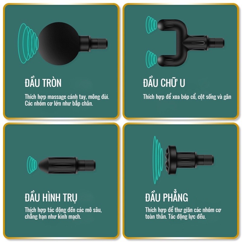 Máy Massage Cầm Tay Mini, Súng Massage Cầm Tay Mini Toàn Thân 6 Cấp Độ Chuyên Sâu Đa Năng giãn cơ hiệu quả