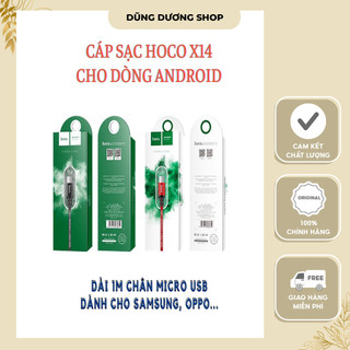 Cáp sạc nhanh micro usb hoco x14 cho micro, typec, linghning dây dù 1m,2m chống đứt-bảo hành 3 tháng
