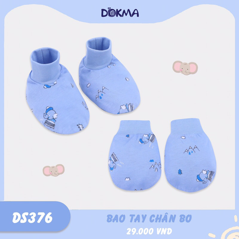 Set bao tay, bao chân bo sơ sinh Dokma