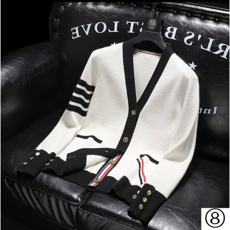 Áo Khoác Cardigan Len Gân Thom Browne Hot Hít Mới Nhất 2023 , Áo Cadigan Nam Nữ