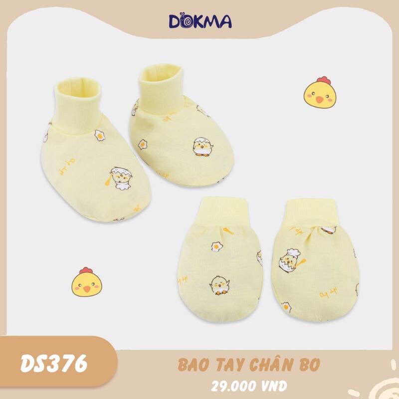 Set bao tay, bao chân bo sơ sinh Dokma