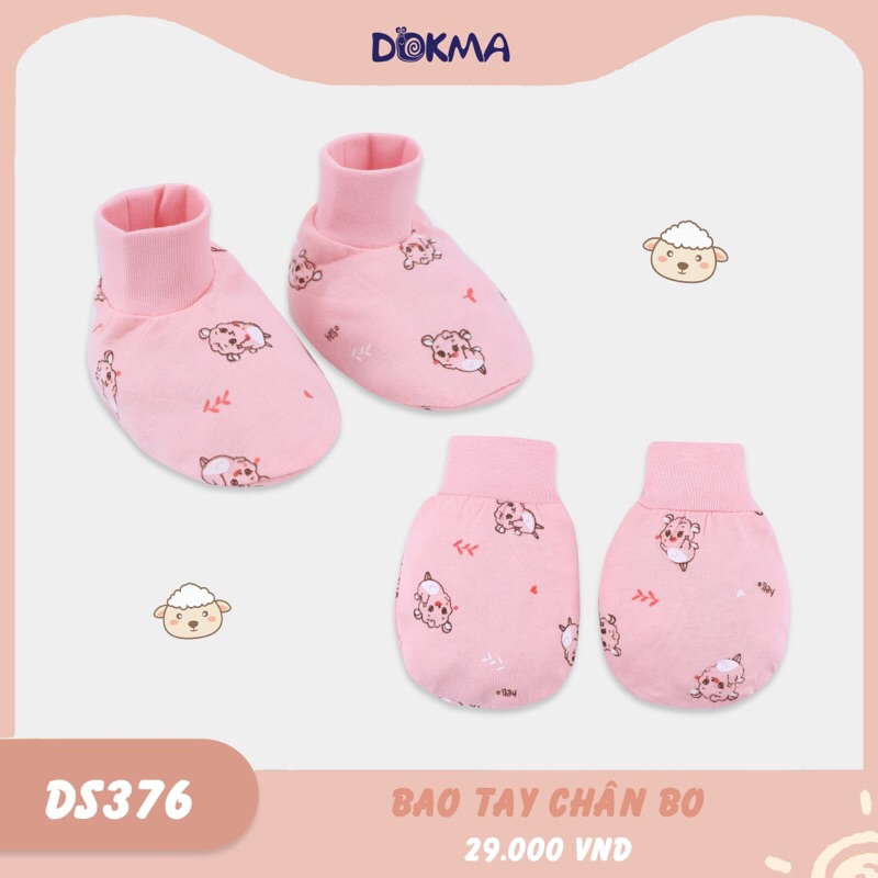 Set bao tay, bao chân bo sơ sinh Dokma
