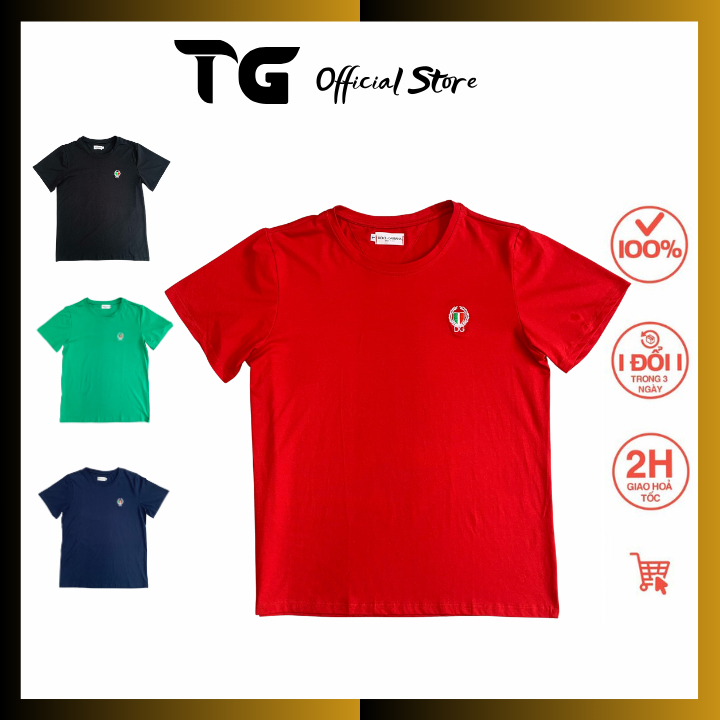 Áo thun trơn chất cotton, áo cổ tròn co giãn tốt mềm mịn 4 màu