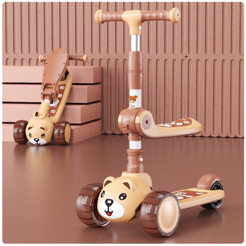 XE TRƯỢT SCOTTER 3 TRONG 1 ĐÈN SÁNG VÀ PHÁT NHẠC KHI CHẠY