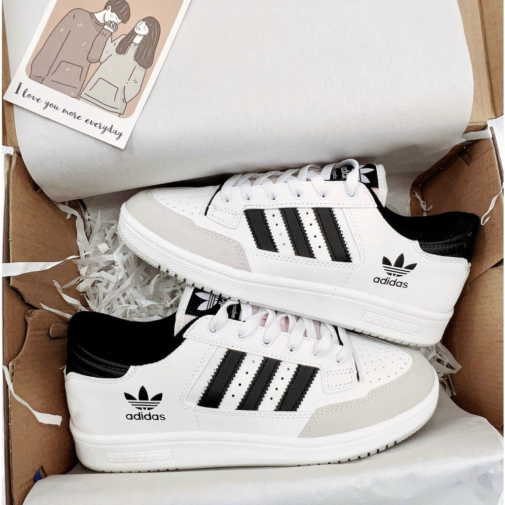 Giày Adidas Forum 84 Low 2 Màu Trắng Và Đen Hottrend, Giày Sneaker Adidas Forum Nam Nữ Kiểu Dáng Thể Thao Full Bill+ Box