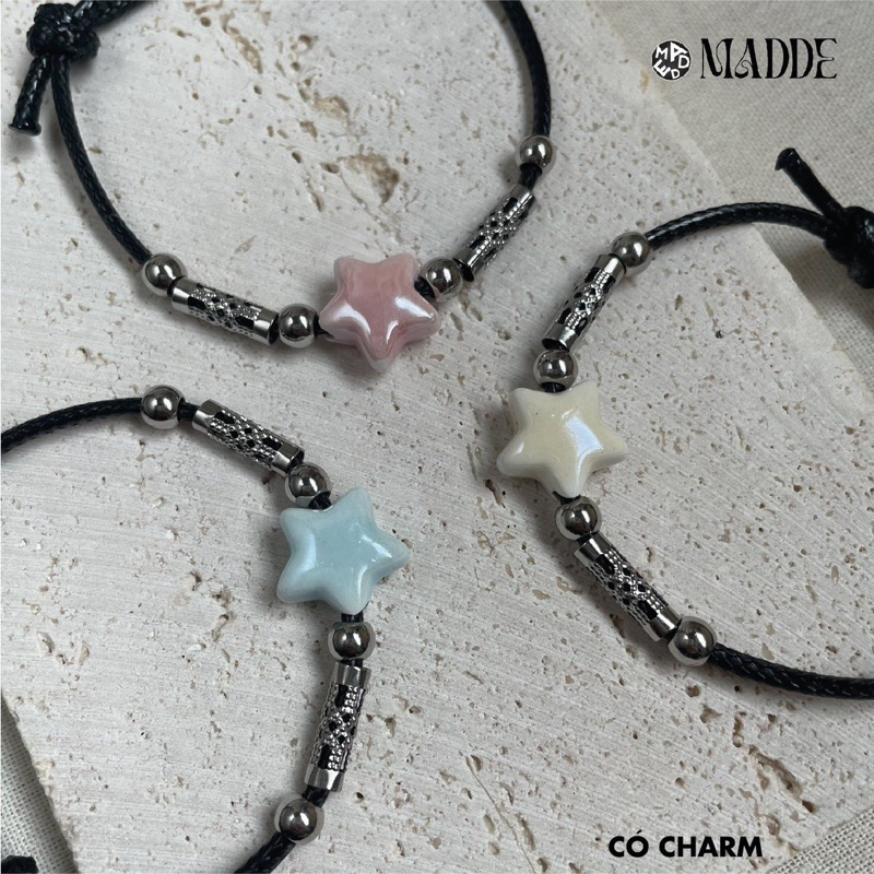Vòng tay sao gốm Madde  / sao nguyện ước / vòng tay đôi/ vòng tay tình bạn