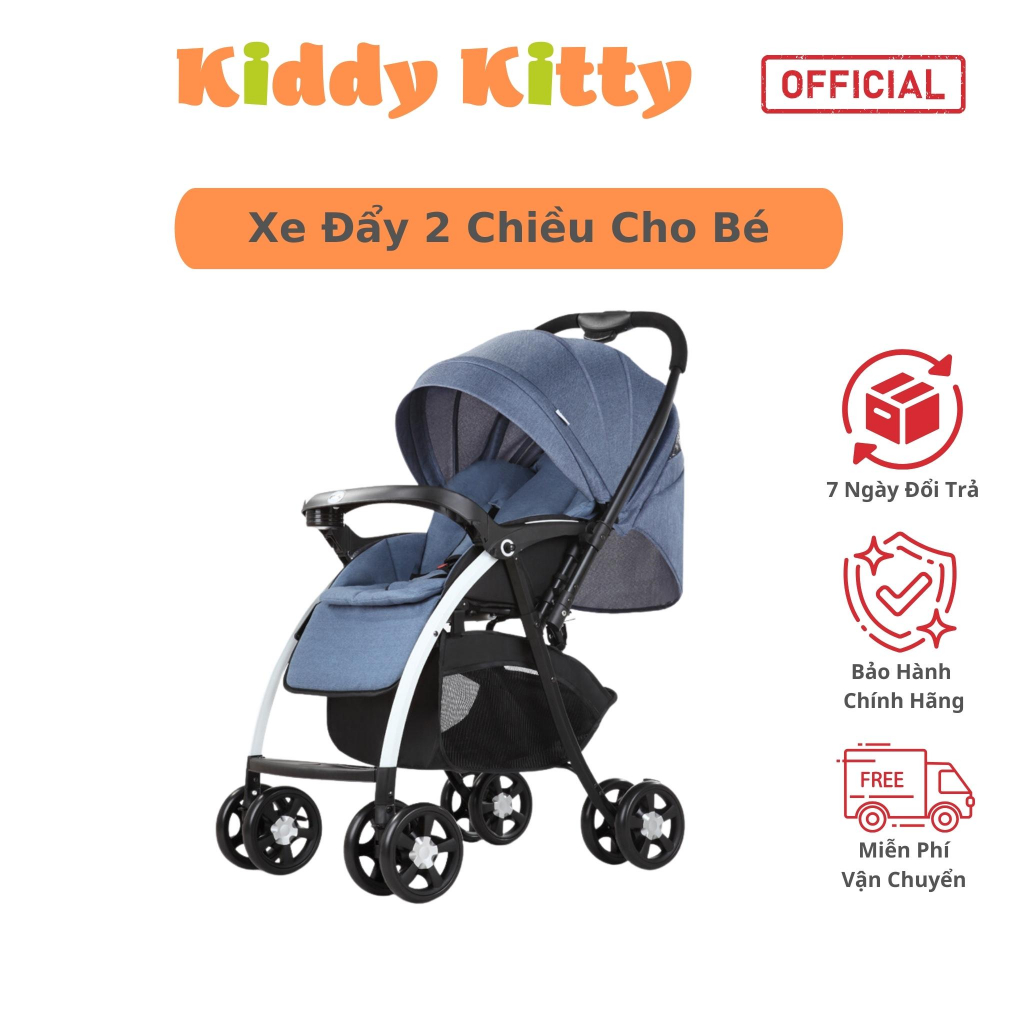 Xe Đẩy Gấp Gọn MumKid, Xe Đẩy Đảo Chiều Cho Em Bé Đa Chức Năng Ngồi Và Ngả, rộng rãi thoáng mát cho bé - MK23009