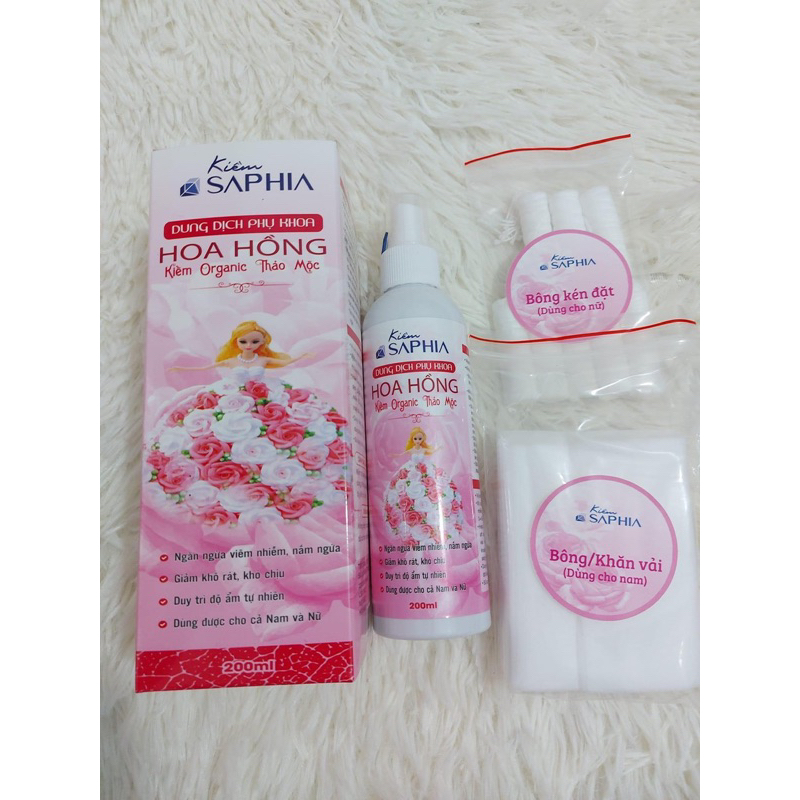 Kiềm Saphia dung dịch phụ khoa Hoa Hồng thảo mộc - Quy Nguyên phân phối 200ml